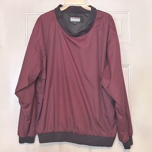 Highlander WindShirt/Jacket LG Golf Pullover Maroon/Black Vintage 90’s Outerwear